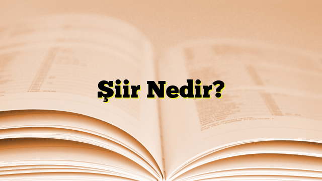 Şiir Nedir?