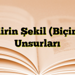 Şiirin Şekil (Biçim) Unsurları