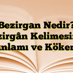 Bezirgan Nedir? Bezirgân Kelimesinin Anlamı ve Kökeni