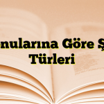 Konularına Göre Şiir Türleri