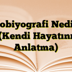 Otobiyografi Nedir? (Kendi Hayatını Anlatma)