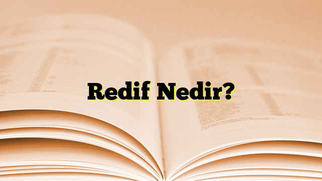 Redif Nedir?