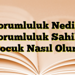 Sorumluluk Nedir? Sorumluluk Sahibi Çocuk Nasıl Olur?