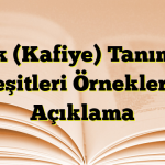 Uyak (Kafiye) Tanımı ve Çeşitleri Örneklerle Açıklama