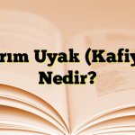 Yarım Uyak (Kafiye) Nedir?