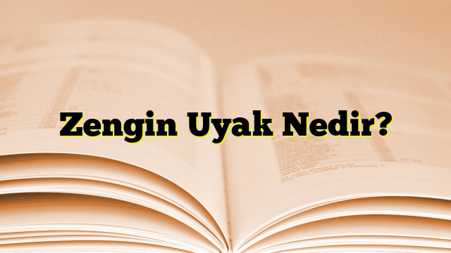 Zengin Uyak Nedir?