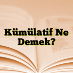Kümülatif Ne Demek?